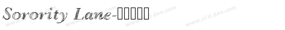Sorority Lane字体转换